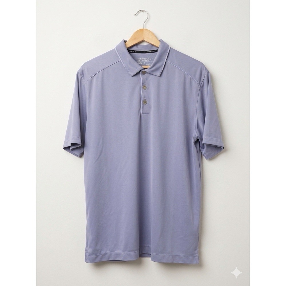 Nike Golf Tour Performance Dri-Fit Polo Shirt Grayish/Purple Large Athleisure